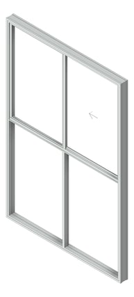 3D Shaded Image of Window Sliding Capral AGS 380 XOTOO