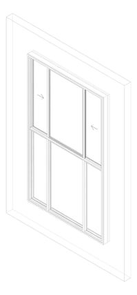 3D Documentation Image of Window Sliding Capral AGS 380 XOXTOOO