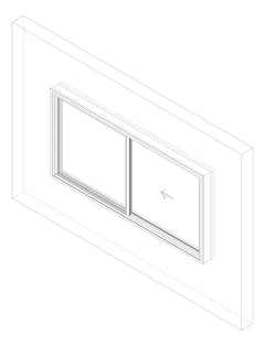 3D Documentation Image of Window Sliding Capral AGS 380 XO