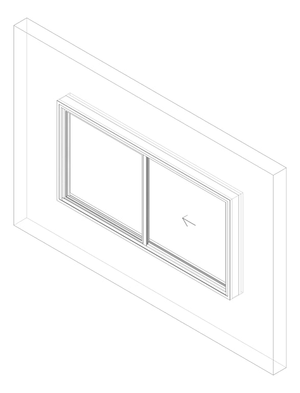 3D Documentation Image of Window Sliding Capral AGS 380 XO