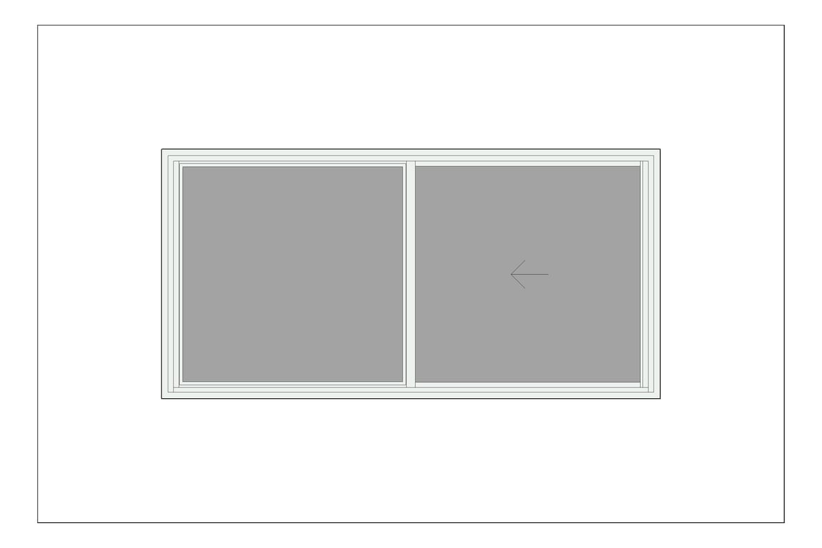 Front Image of Window Sliding Capral AGS 380 XO