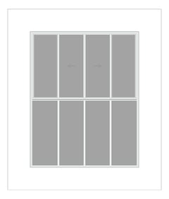 Front Image of Window Sliding Capral AGS 480 OXXOTOOOO