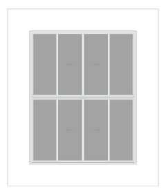 Front Image of Window Sliding Capral AGS 480 OXXOTOXXO