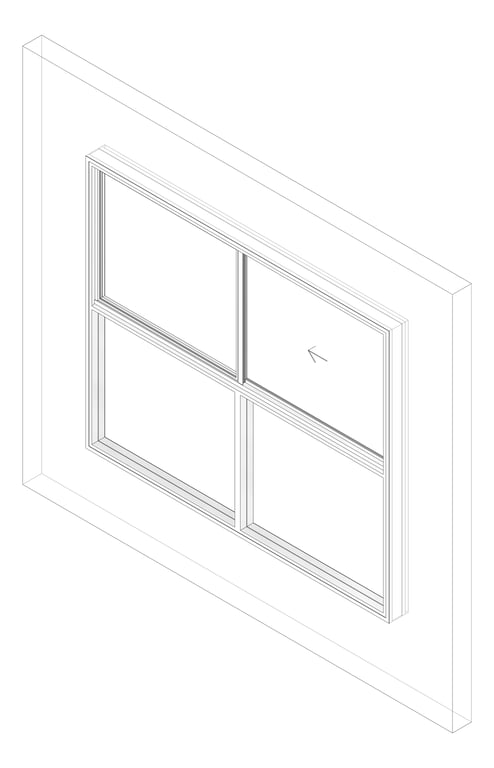 3D Documentation Image of Window Sliding Capral AGS 480 XOTOO