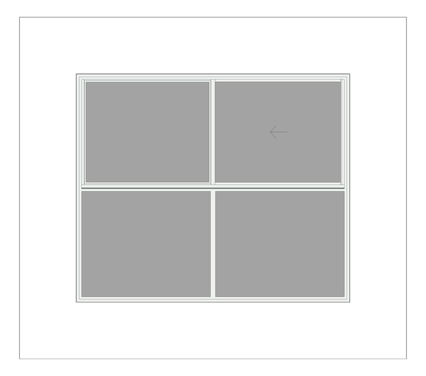 Front Image of Window Sliding Capral AGS 480 XOTOO