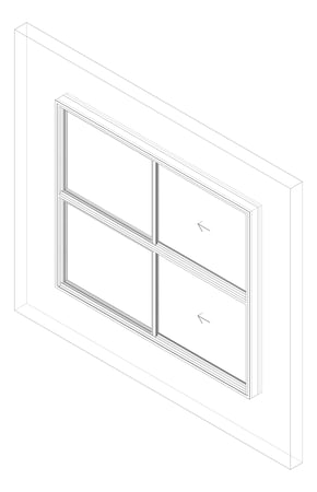 3D Documentation Image of Window Sliding Capral AGS 480 XOTXO