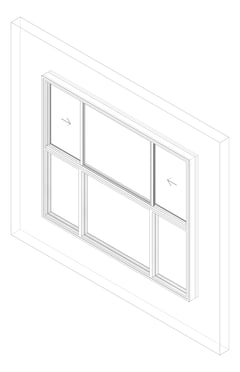 3D Documentation Image of Window Sliding Capral AGS 480 XOXTOOO