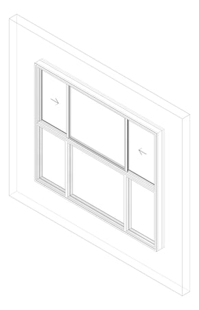 3D Documentation Image of Window Sliding Capral AGS 480 XOXTOOO