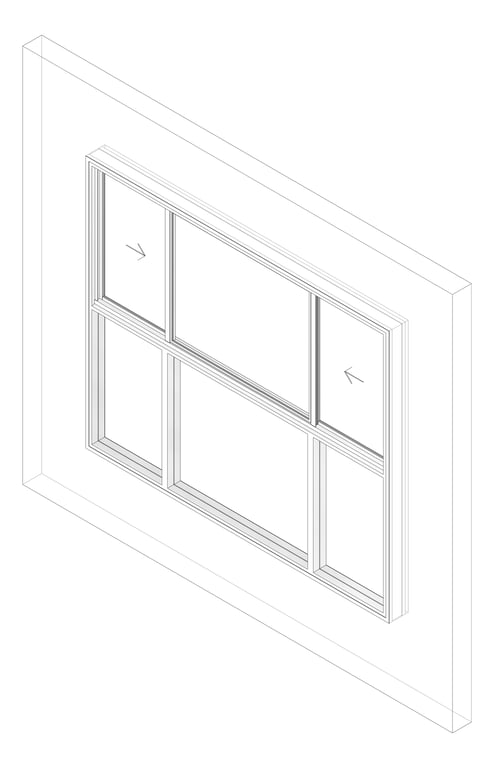 3D Documentation Image of Window Sliding Capral AGS 480 XOXTOOO