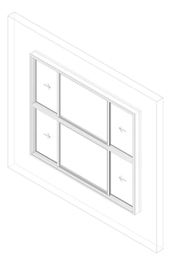 3D Documentation Image of Window Sliding Capral AGS 480 XOXTXOX