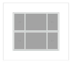 Front Image of Window Sliding Capral AGS 480 XOXTXOX