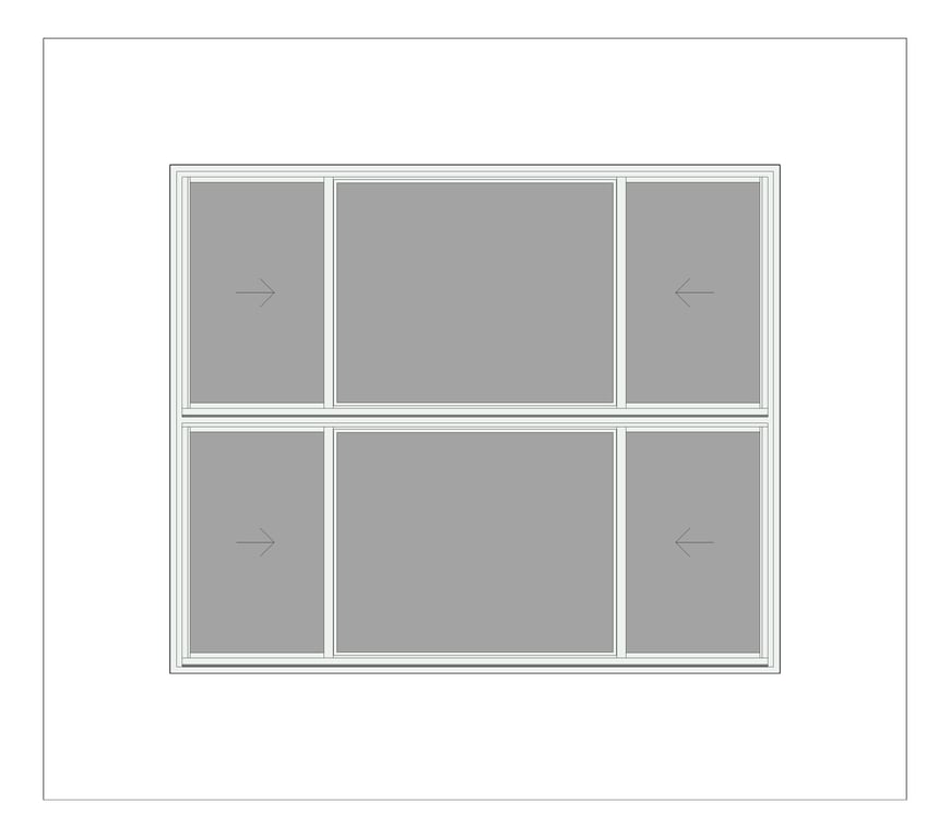 Front Image of Window Sliding Capral AGS 480 XOXTXOX