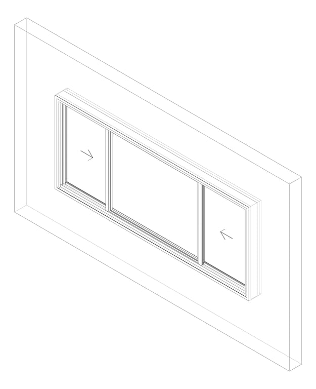 3D Documentation Image of Window Sliding Capral AGS 480 XOX