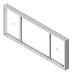 3D Shaded Image of Window Sliding Capral AGS 480 XOX