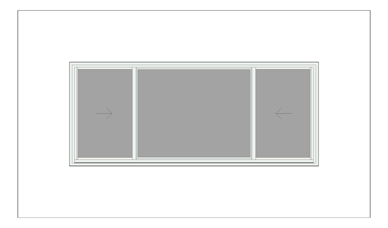 Front Image of Window Sliding Capral AGS 480 XOX