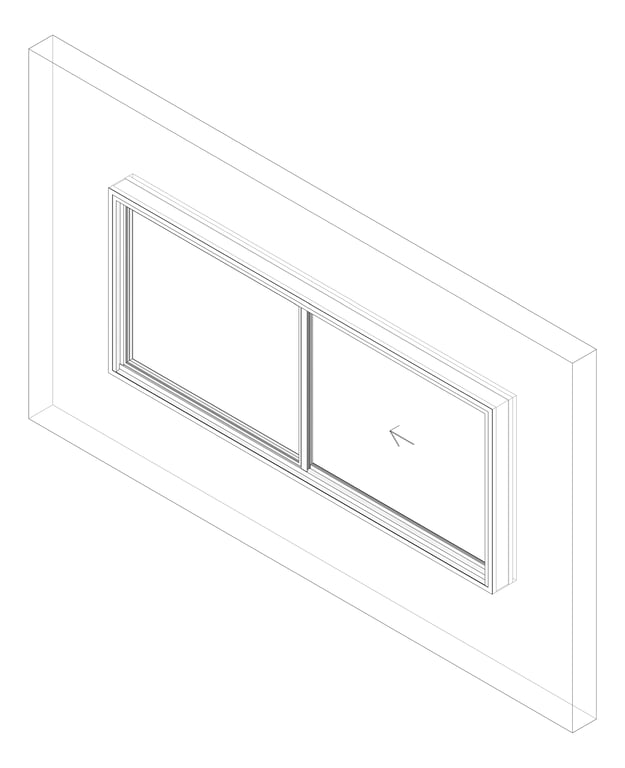 3D Documentation Image of Window Sliding Capral AGS 480 XO