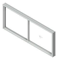 3D Shaded Image of Window Sliding Capral AGS 480 XO