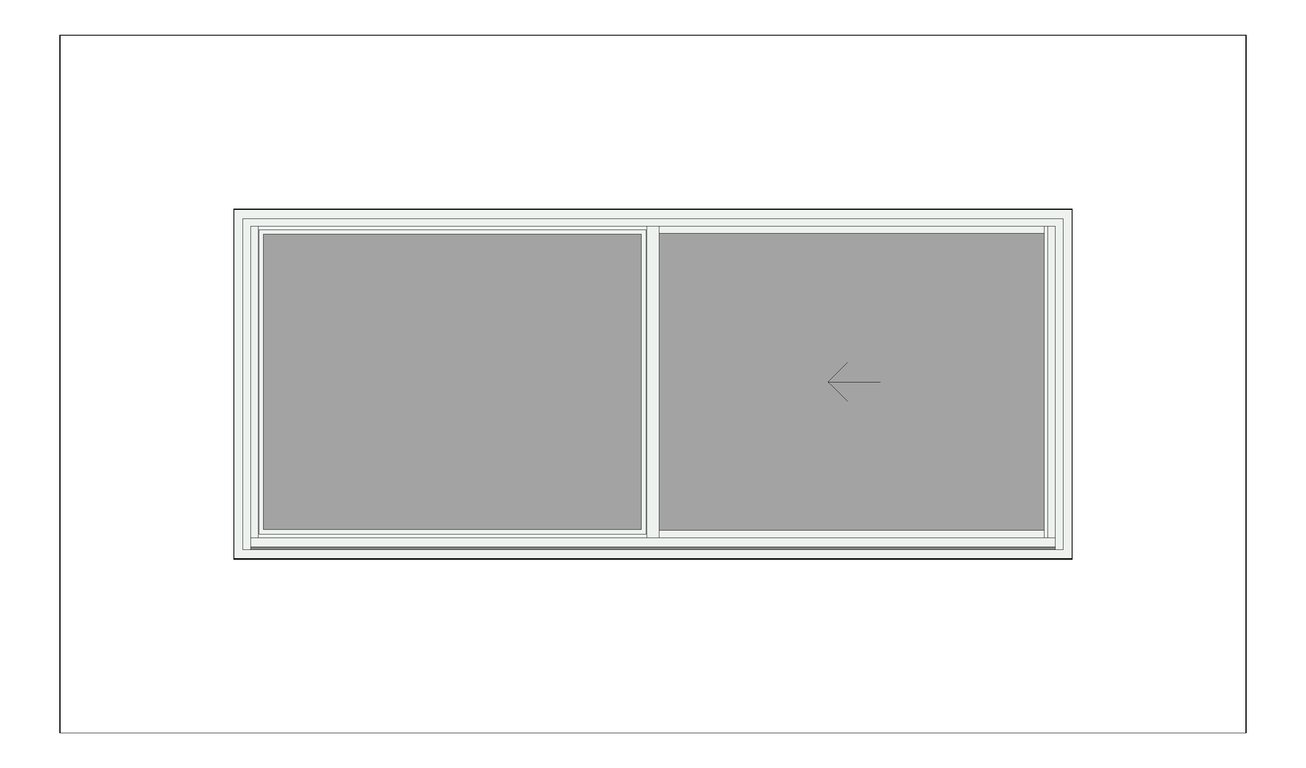 Front Image of Window Sliding Capral AGS 480 XO