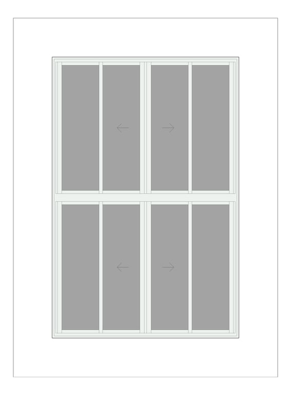 Front Image of Window Sliding Capral AGS 950 OXXOTOXXO