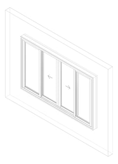 3D Documentation Image of Window Sliding Capral AGS 950 OXXO