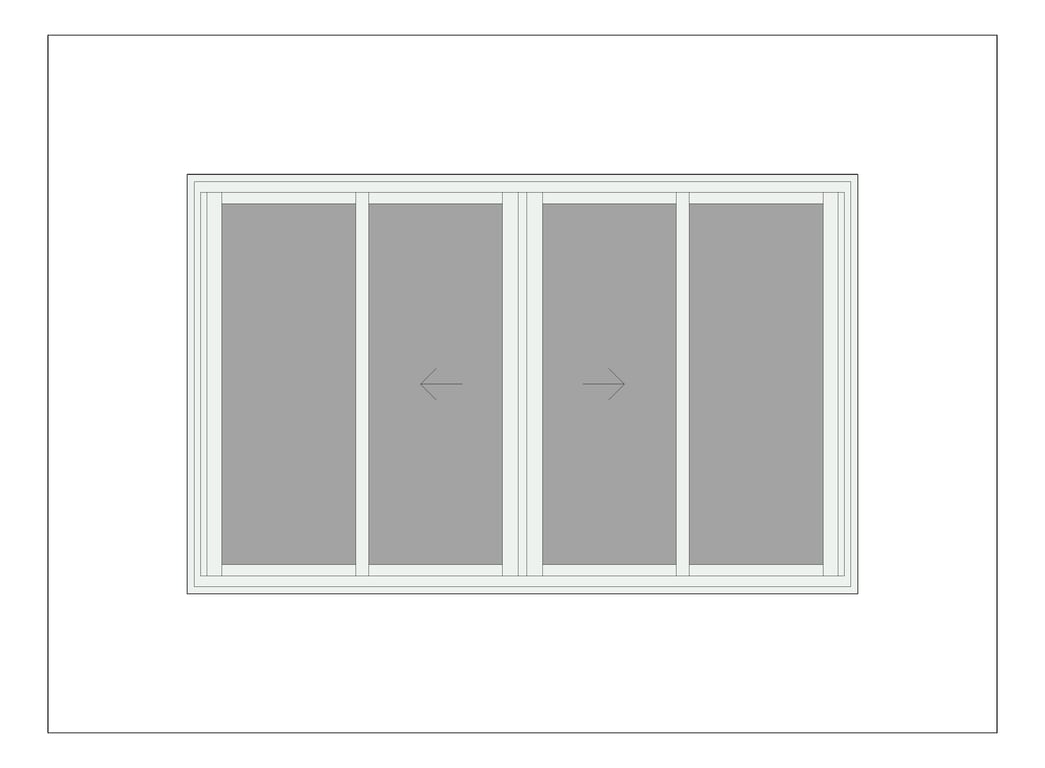 Front Image of Window Sliding Capral AGS 950 OXXO