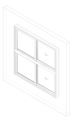 3D Documentation Image of Window Sliding Capral AGS 950 XOTXO