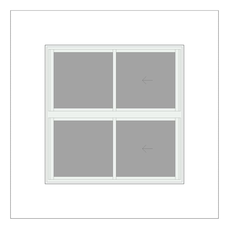 Front Image of Window Sliding Capral AGS 950 XOTXO