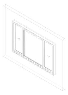 3D Documentation Image of Window Sliding Capral AGS 950 XOX