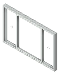 3D Shaded Image of Window Sliding Capral AGS 950 XOX