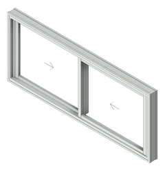 3D Shaded Image of Window Sliding Capral AGS 950 XX