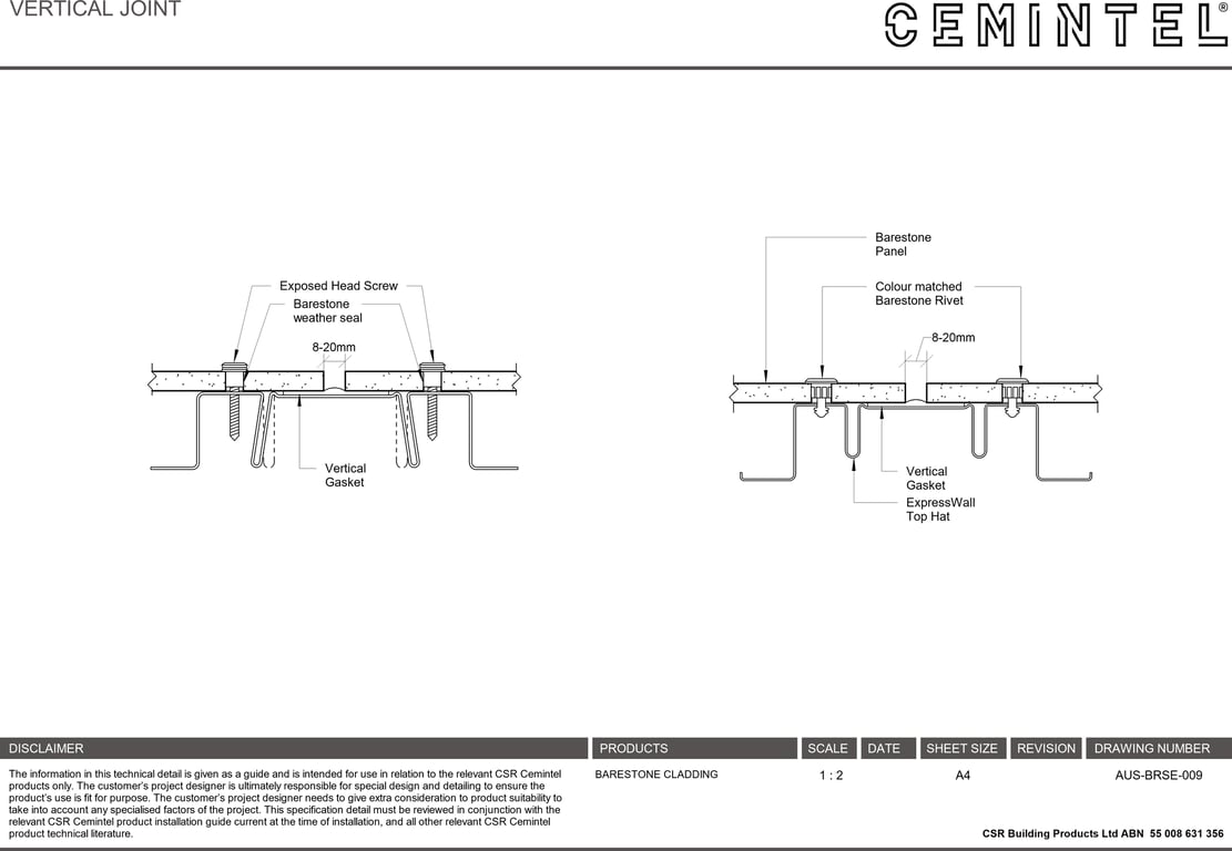 Navigate to AUS-BRSE-009 - VERTICAL JOINT