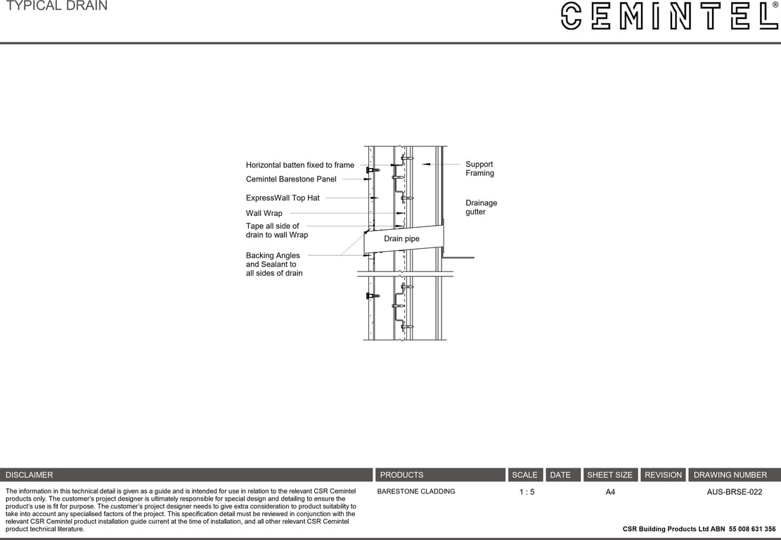 Navigate to AUS-BRSE-022 - TYPICAL DRAIN