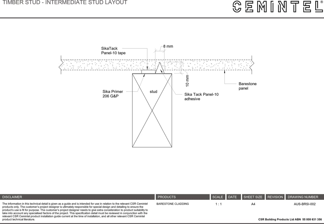 Navigate to AUS-BRSI-002 - TIMBER STUD - INTERMEDIATE STUD LAYOUT