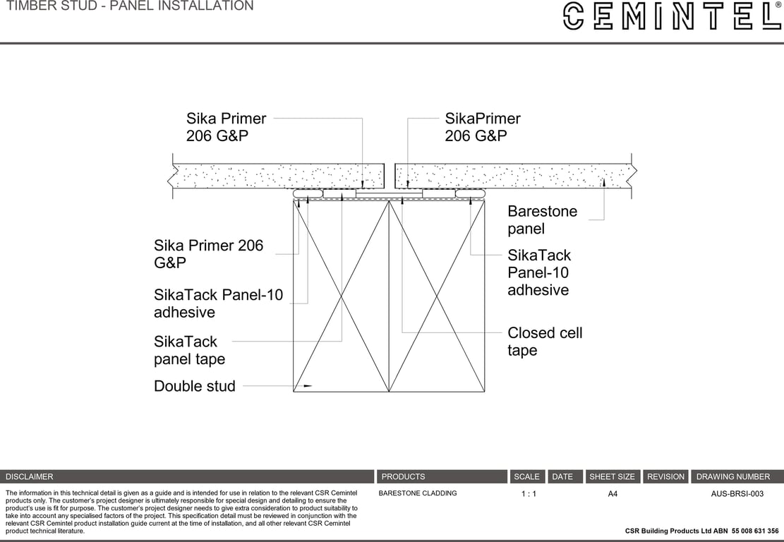Navigate to AUS-BRSI-003 - TIMBER STUD - PANEL INSTALLATION