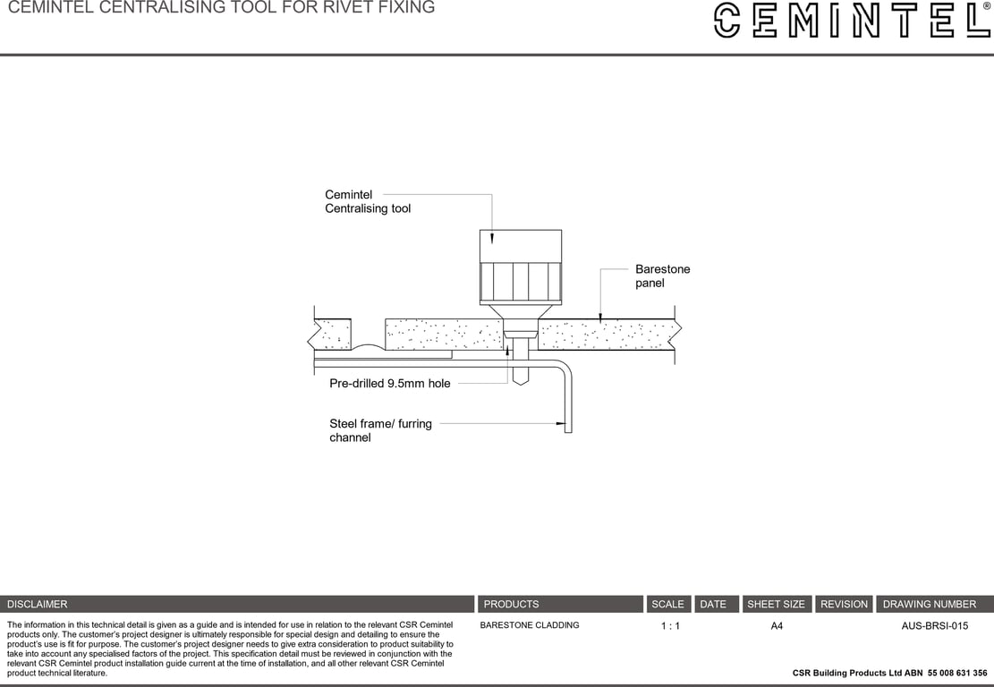 Navigate to AUS-BRSI-015 - CEMINTEL CENTRALISING TOOL FOR RIVET FIXING
