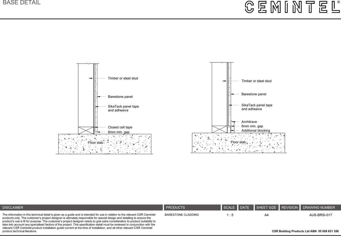 Navigate to AUS-BRSI-017 - BASE DETAIL