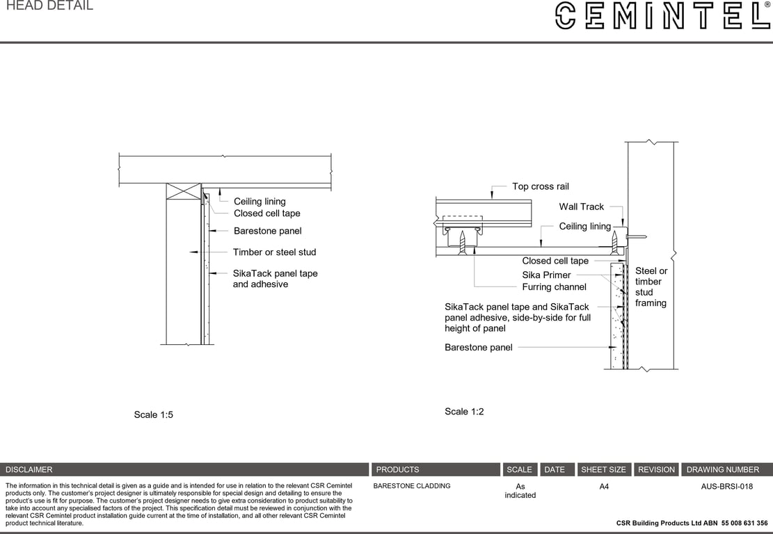 Navigate to AUS-BRSI-018 - HEAD DETAIL