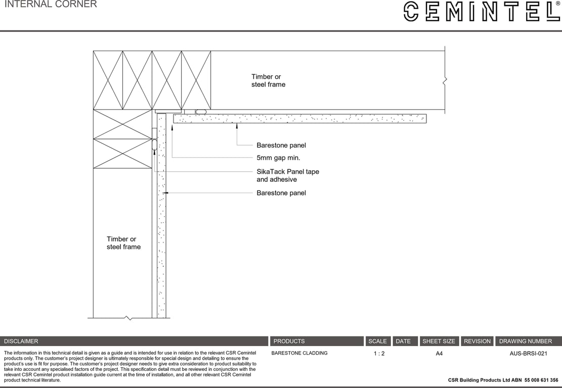 Navigate to AUS-BRSI-021 - INTERNAL CORNER