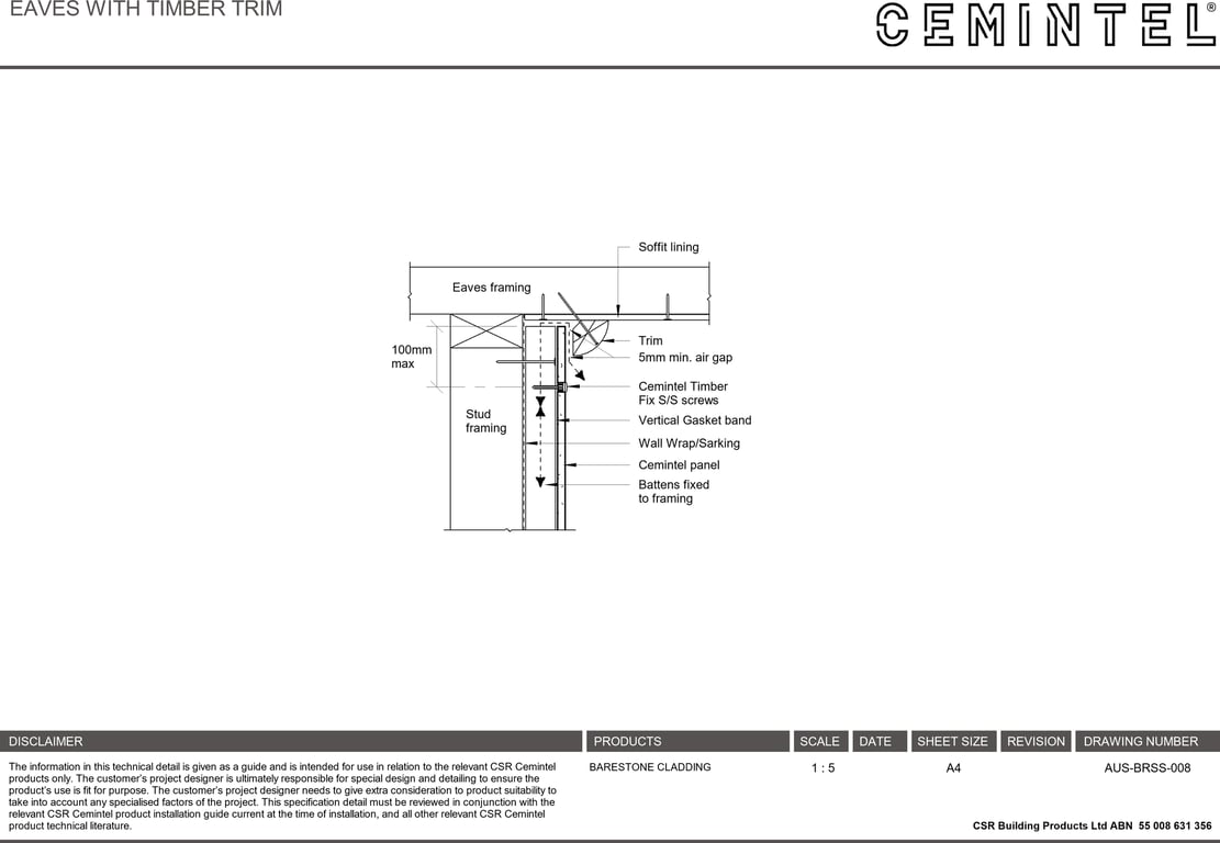 Navigate to AUS-BRSS-008 - EAVES WITH TIMBER TRIM