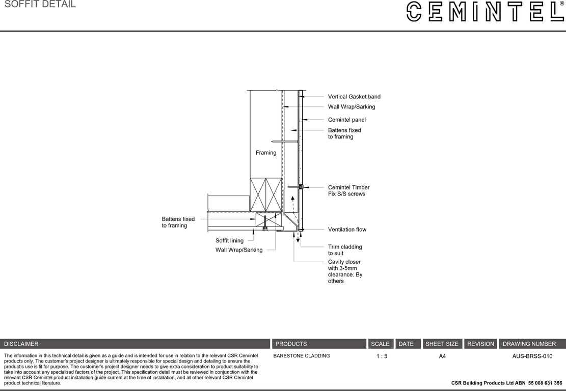 Navigate to AUS-BRSS-010 - SOFFIT DETAIL