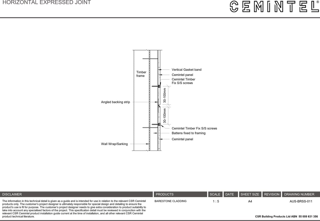 Navigate to AUS-BRSS-011 - HORIZONTAL EXPRESSED JOINT