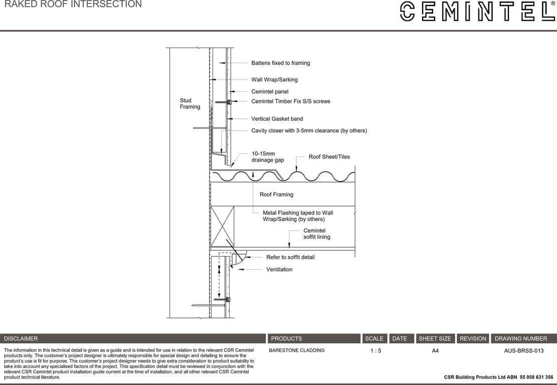 Navigate to AUS-BRSS-013 - RAKED ROOF INTERSECTION