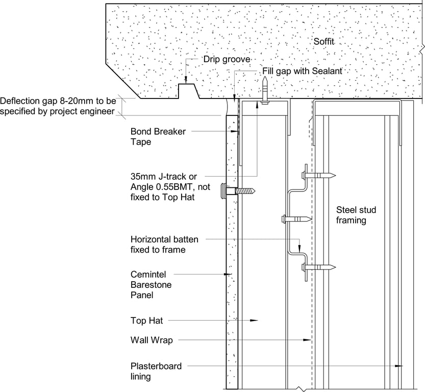 Navigate to Barestone External - Eaves-Deflection Head – Sealant filled