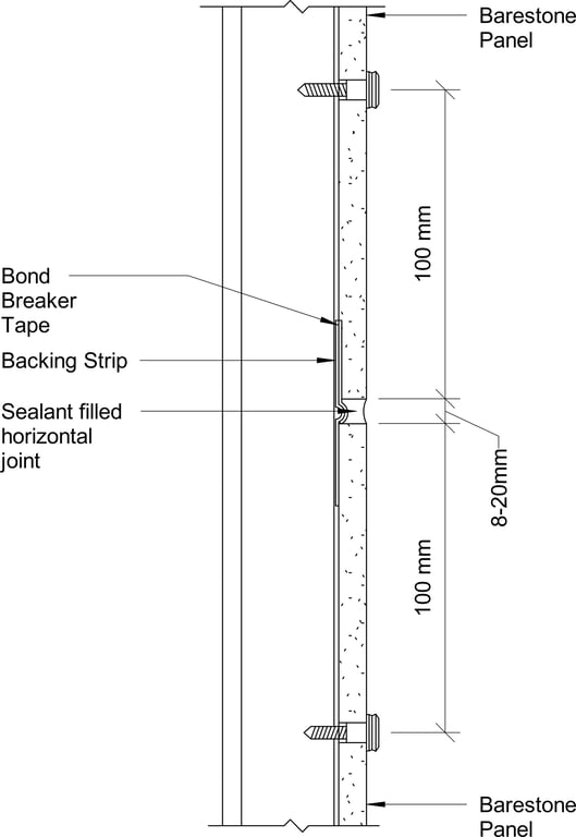 Navigate to Barestone External - Horizontal Joint Fixing – Sealed Option