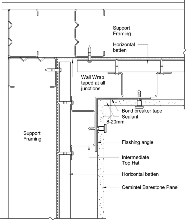 Navigate to Barestone External - Internal Corner Detail – Sealant filled