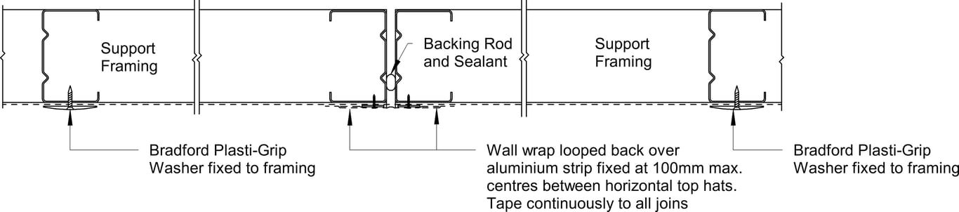  Image of Barestone External - Vertical Wall Wrap Junction – At Control Joint