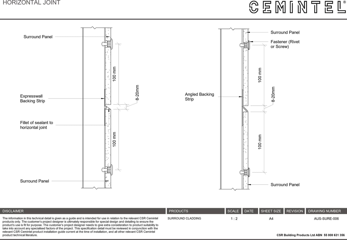 AUS-SURE-006 - HORIZONTAL JOINT
