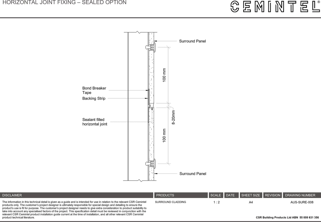 Navigate to AUS-SURE-008 - HORIZONTAL JOINT FIXING – SEALED OPTION