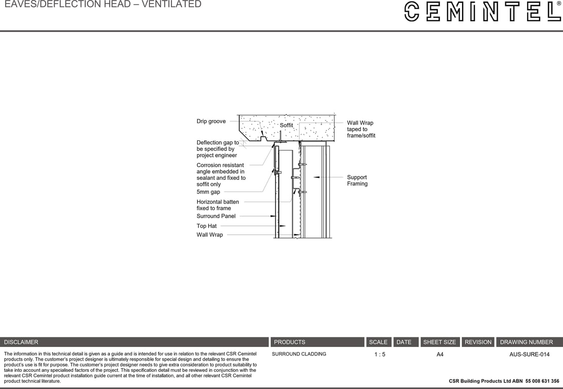 Navigate to AUS-SURE-014 - EAVES-DEFLECTION HEAD – VENTILATED