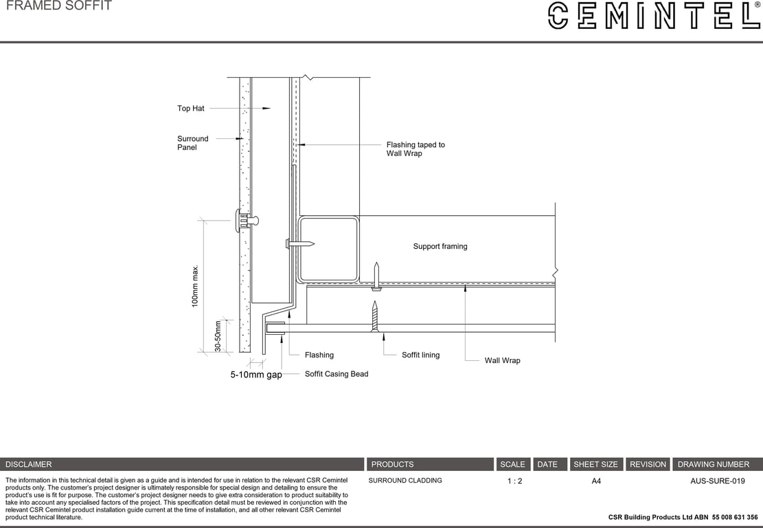 Navigate to AUS-SURE-019 - FRAMED SOFFIT